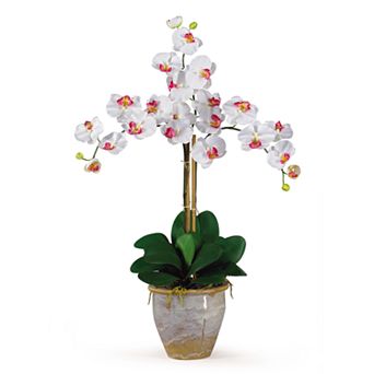 nearly natural Triple-Stem Silk Phalaenopsis Orchid Floral Arrangement