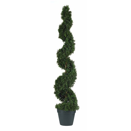 nearly natural 4-ft. Silk Cedar Spiral Tree