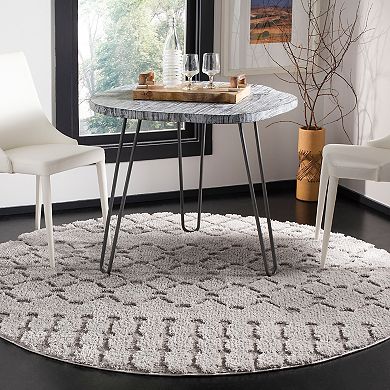 Safavieh Sparta Shag 6.7x6.7 Nina Rug Creme