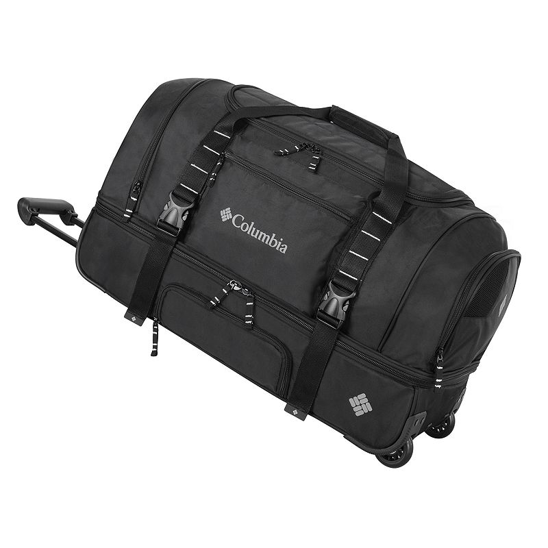 Columbia Scappoose Bay Drop Bottom Wheeled Duffel Bag, Black, 26 INCH