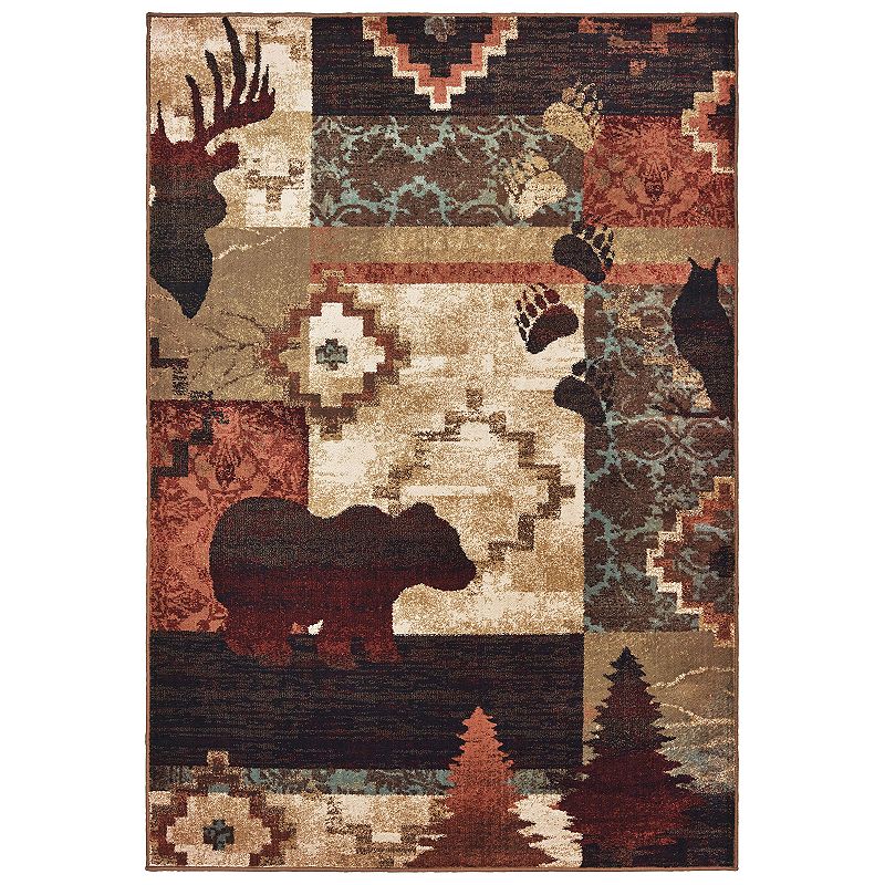 StyleHaven Wiley Nature Imprints Rug, Brown, 5X7 Ft