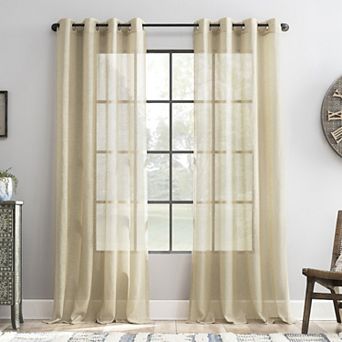 Archaeo Slub Textured Linen Blend Grommet Curtain Panel