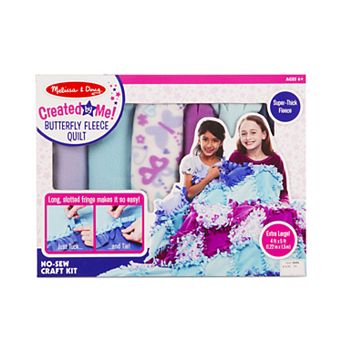 Melissa & Doug Created by Me! Butterfly Fleece Quilt No-Sew Craft Kit