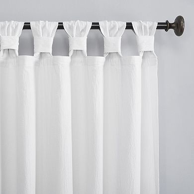 Archaeo Washed Cotton Semi-Sheer Twist Tab Single Curtain Panel
