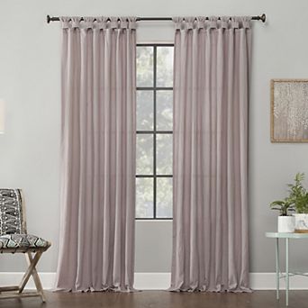 Archaeo Washed Cotton Semi-Sheer Twist Tab Single Curtain Panel
