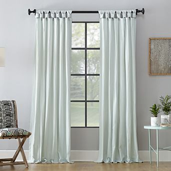 Archaeo Washed Cotton Semi-Sheer Twist Tab Single Curtain Panel
