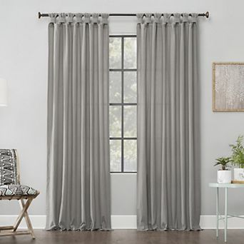 Archaeo Washed Cotton Semi-Sheer Twist Tab Single Curtain Panel