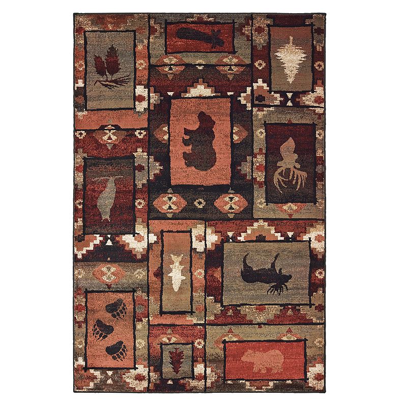StyleHaven Wiley Nature Silhouettes Rug, Brown, 5X7 Ft