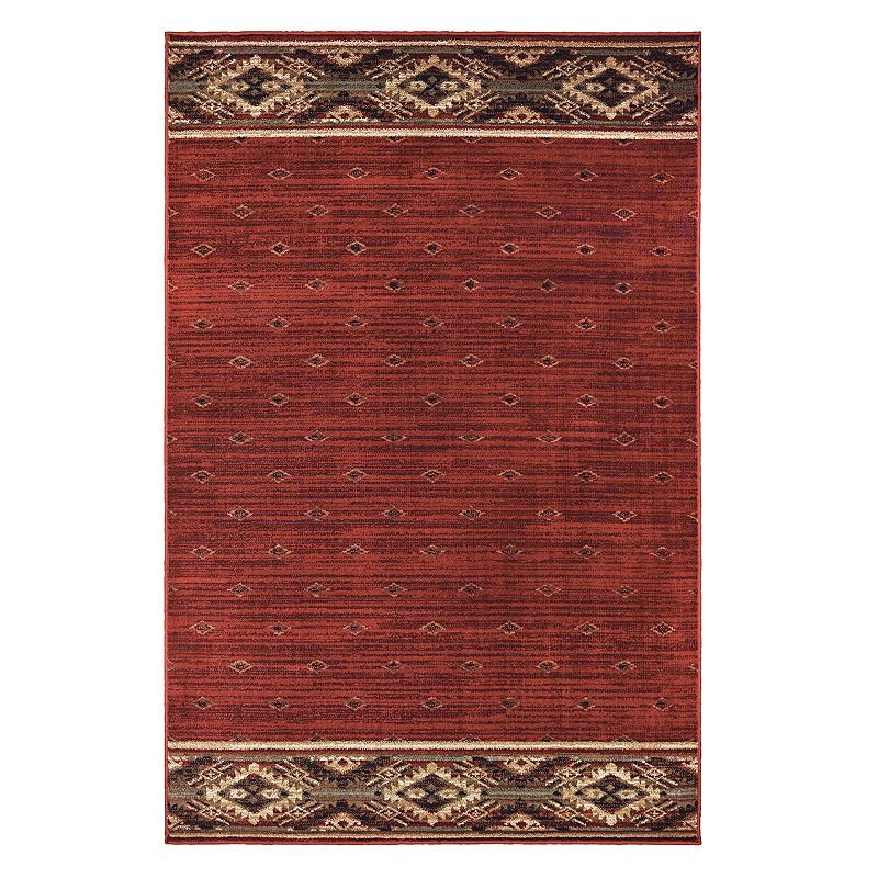StyleHaven Wiley Tribal Warmth Rug, Red, 5X7 Ft