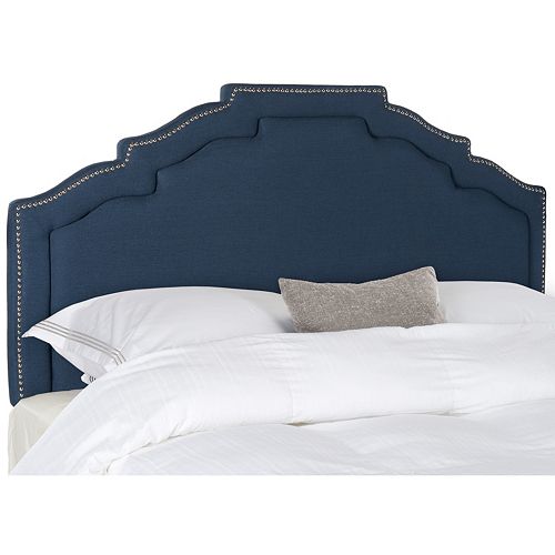 Safavieh Alexia Steel Blue Linen Headboard