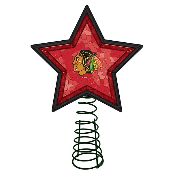 Chicago Blackhawks Mosaic Christmas Tree Topper