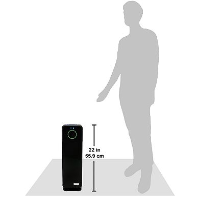 GermGuardian CDAP4500BCA WiFi Smart Air Purifier 22" Tower with True HEPA Filter and UV-C