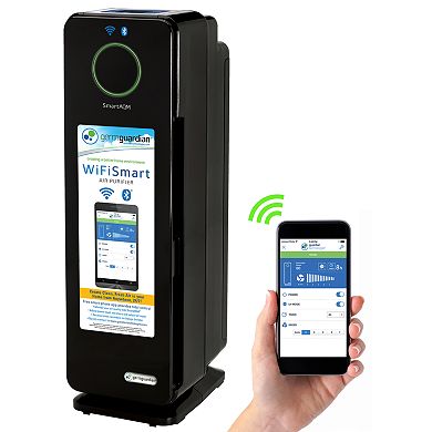 GermGuardian CDAP4500BCA WiFi Smart Air Purifier 22" Tower with True HEPA Filter and UV-C
