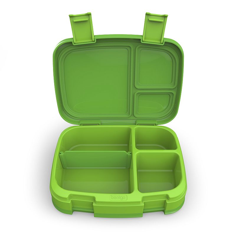 Bentgo Fresh Leakproof Versatile 4 Compartment Bento-Style Lunch Box with Removable Divider - Green