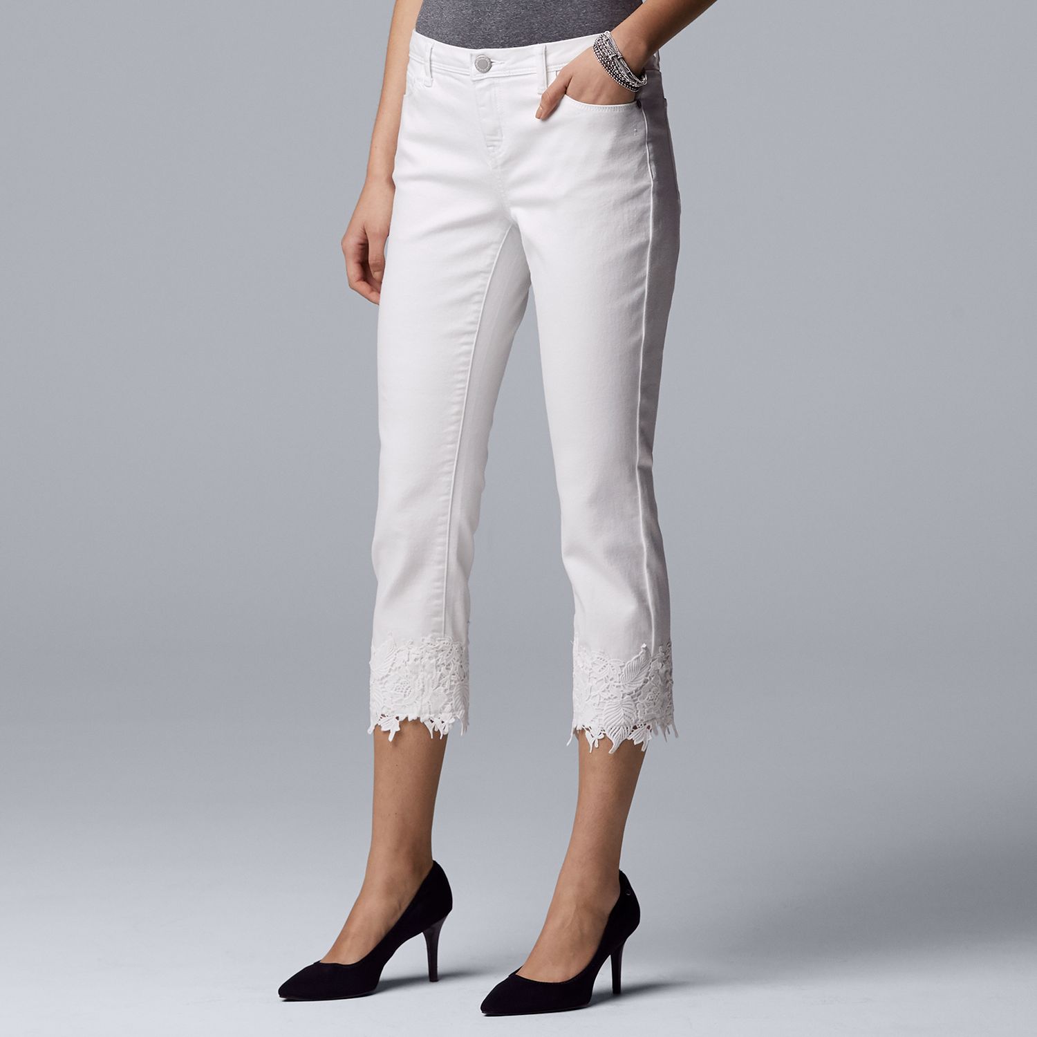 vera wang jean capris