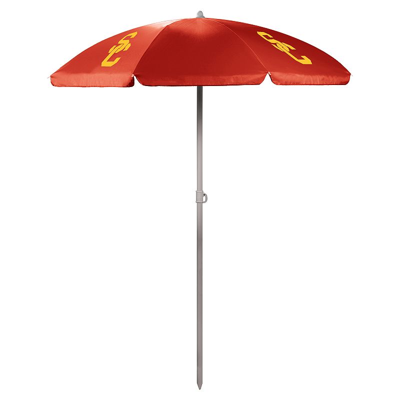 Picnic Time USC Trojans Portable Beach Umbrella, Red