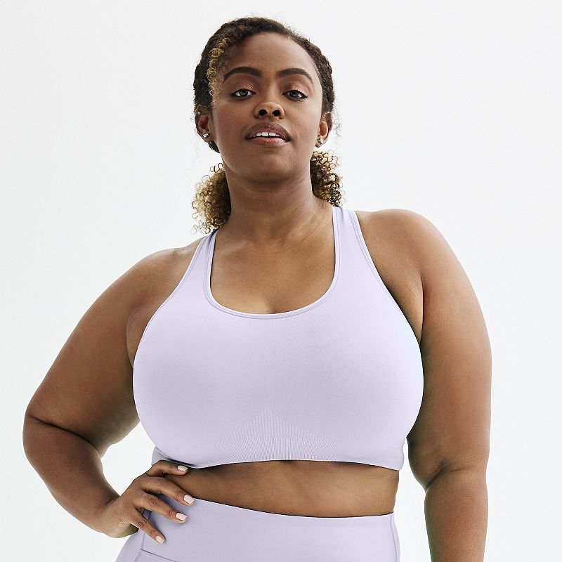 Plus Size Tek Gear® Seamless Low-Impact Sports Bra, Women's, Size: 3XL, Bella Purple