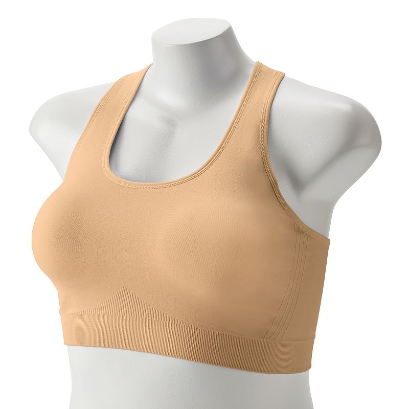 Plus Size Tek Gear® Seamless Low-Impact Sports Bra, Women's, Size: 4XL, Mini Latte