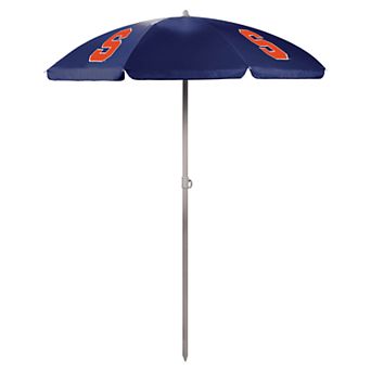 Picnic Time Syracuse Orange Portable Beach Umbrella
