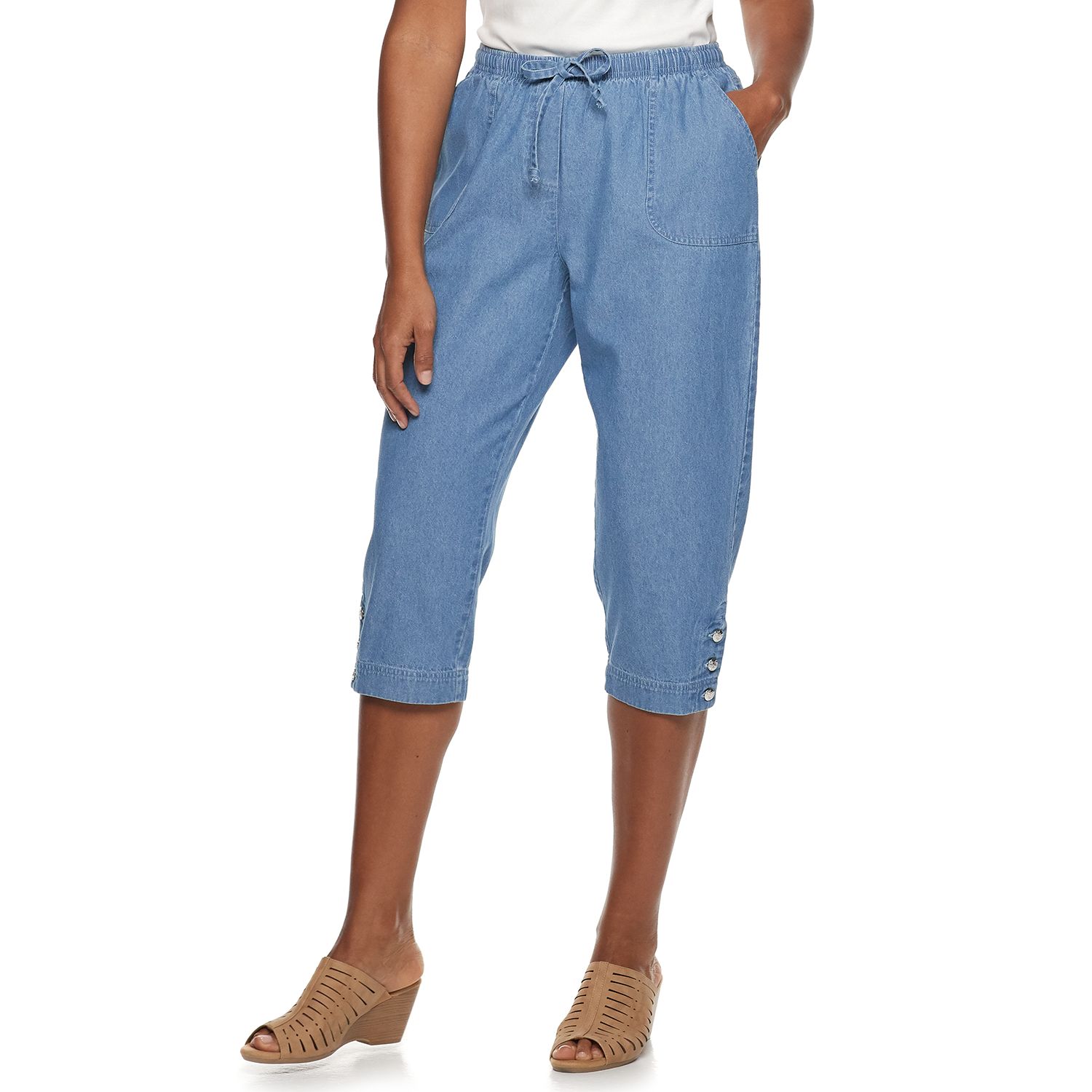 Women's Cathy Daniels Pull-On Sheeting Capris