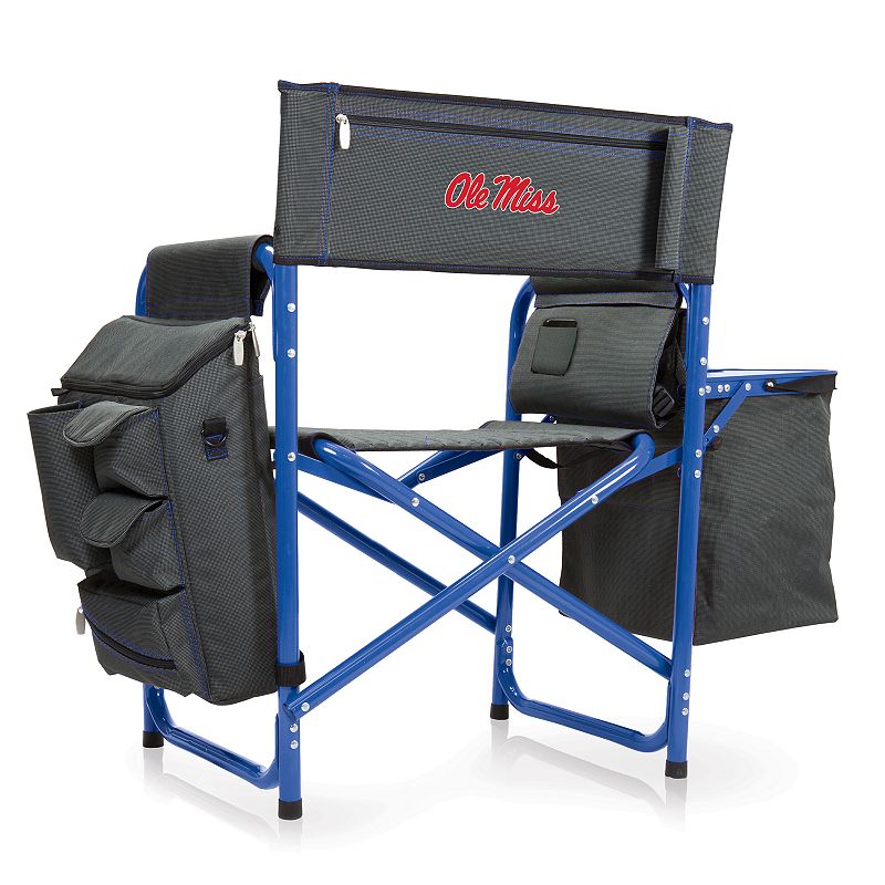 Picnic Time Ole Miss Rebels Fusion Backpack Chair with Cooler, Blue