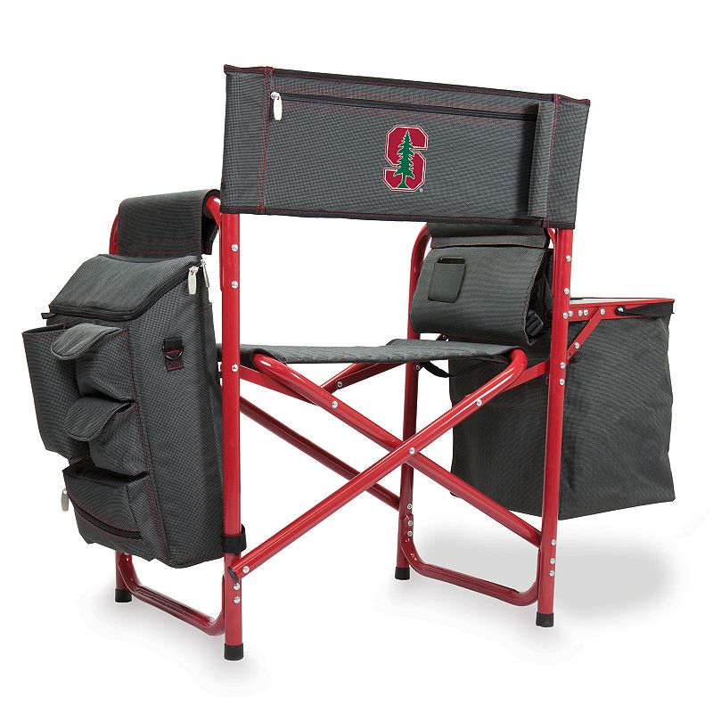Picnic Time Stanford Cardinal Fusion Backpack Chair with Cooler, Red