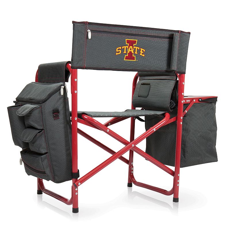 Picnic Time Iowa State Cyclones Fusion Backpack Chair with Cooler, Red