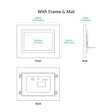SimplySmart Home 8-in. Full HD WiFi Digital PhotoShare Frame