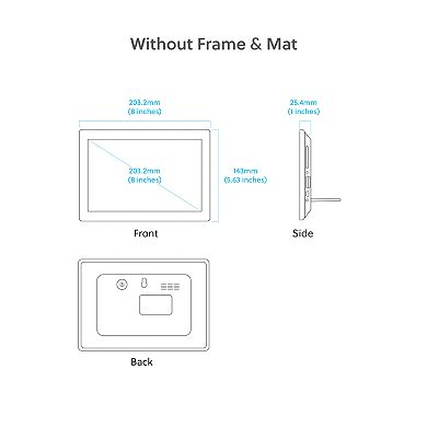 SimplySmart Home 8-in. Full HD WiFi Digital PhotoShare Frame
