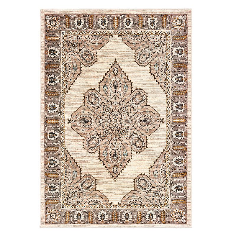 StyleHaven Casa Medallion Rug, White, 10X13 Ft