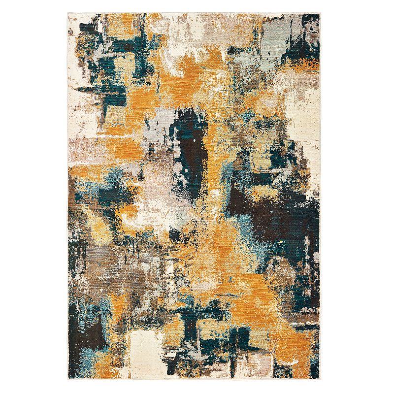 StyleHaven Casa Organic Graffiti Rug, Blue, 10X13 Ft