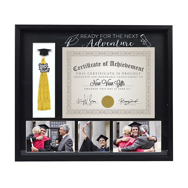 New View Gifts Graduation Diploma, Tassel & Photo Collage Frame