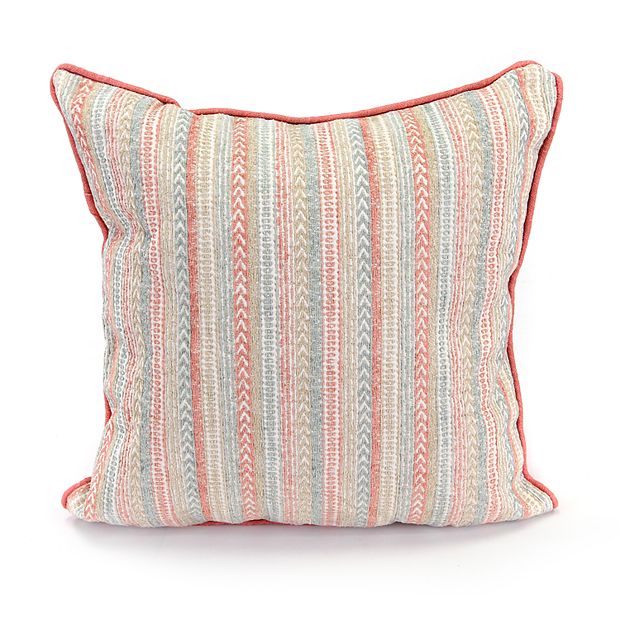 Jordan Manufacturing Chenille Stripe Throw Pillow