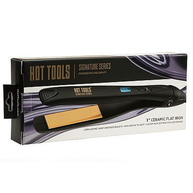 Hot Tools Signature Series 1" Tourmaline Ceramic Digital Salon Flat Iron