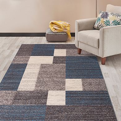 World Rug Gallery Avora Modern Boxes Rug