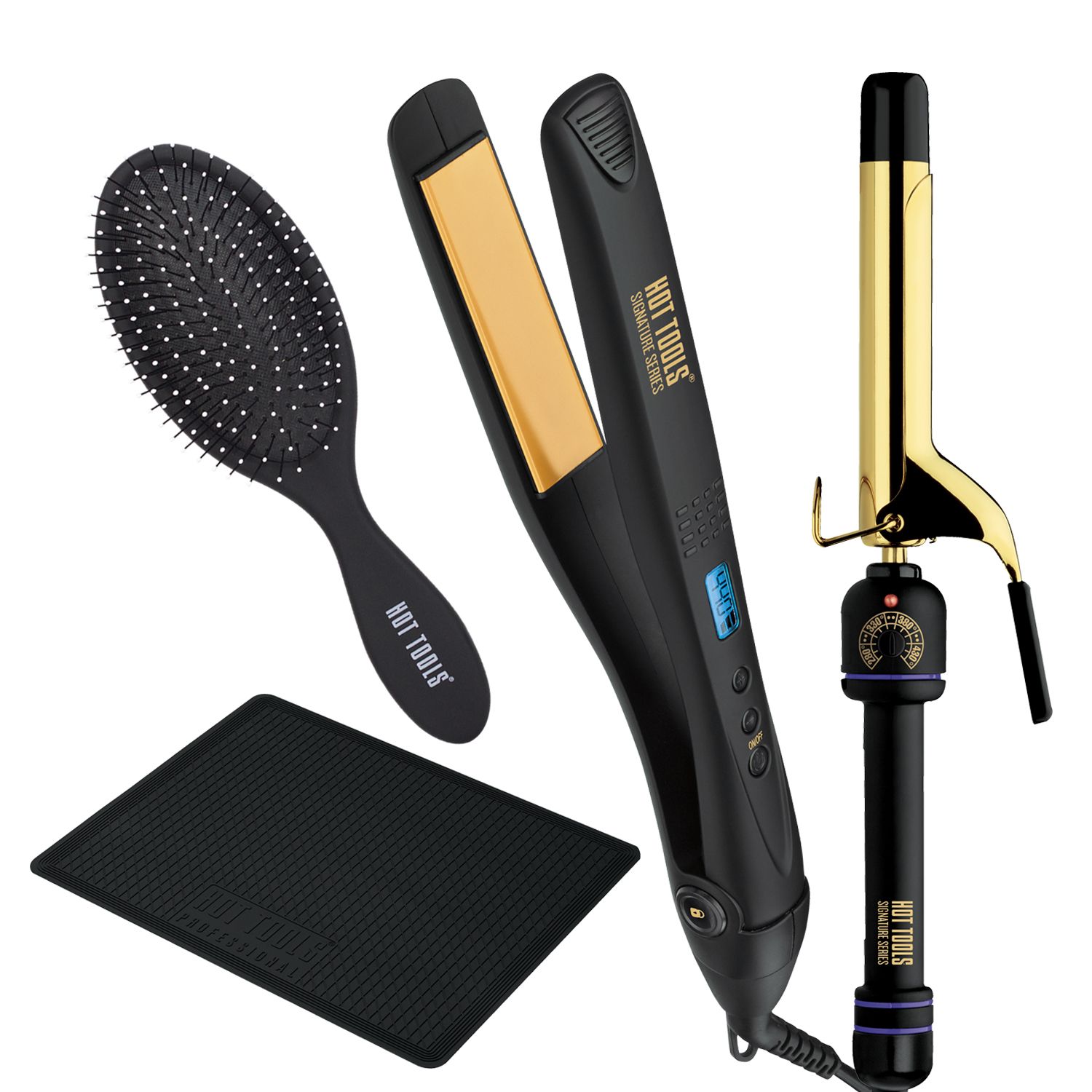 hot tools curling iron brush
