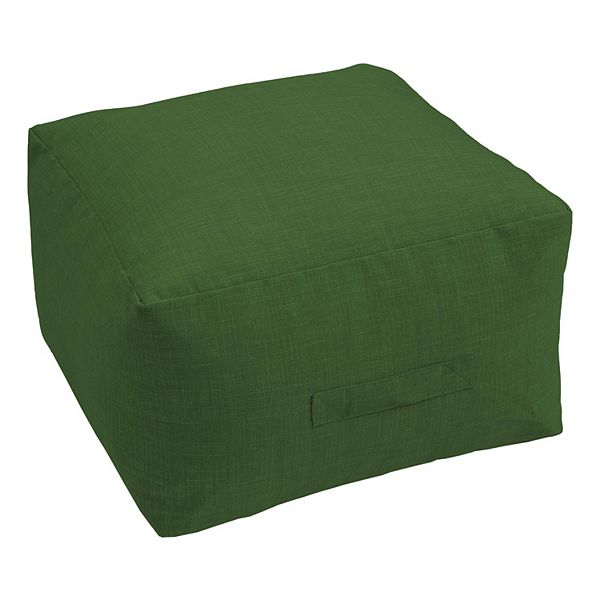 Sonoma Goods For Life® Indoor Outdoor Square Pouf - Green Solid (POUF)