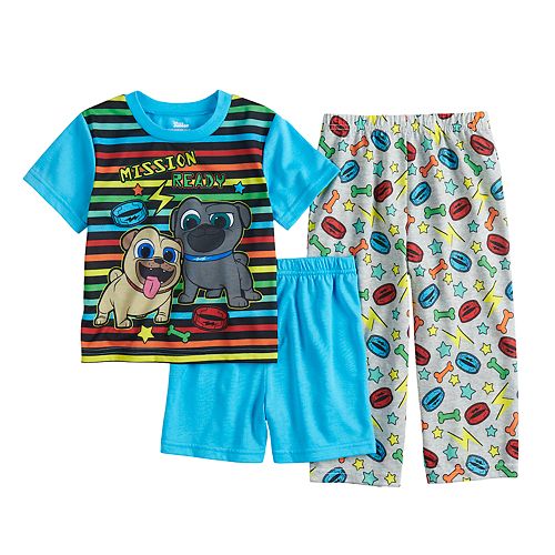 Toddler Boy Puppy Dog Pals Roly & Bingo Top, Shorts & Pants Pajama Set