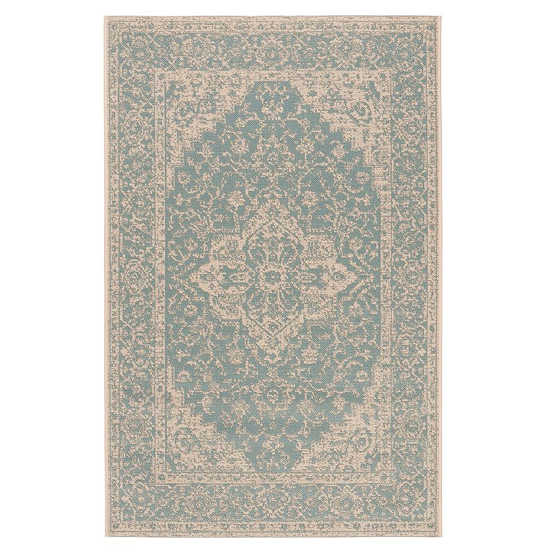 Safavieh Linden Poppy Rug, Turquoise/Blue, 8X10 Ft