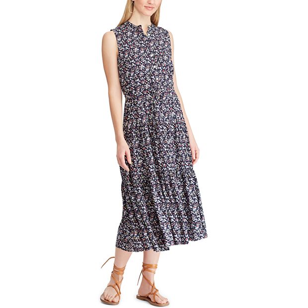 Chaps floral hot sale midi dress