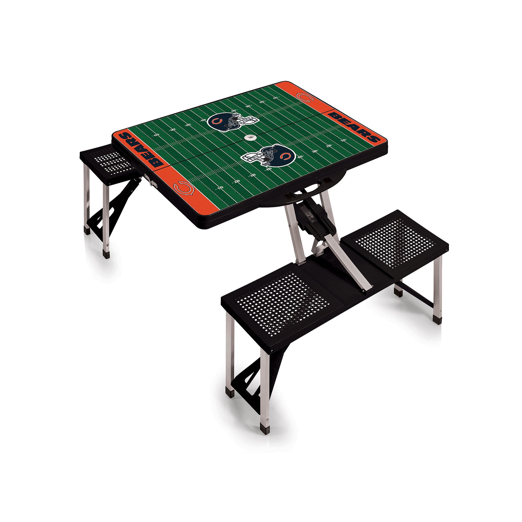 Chicago Bears Portable Sports Field Picnic Table, Black