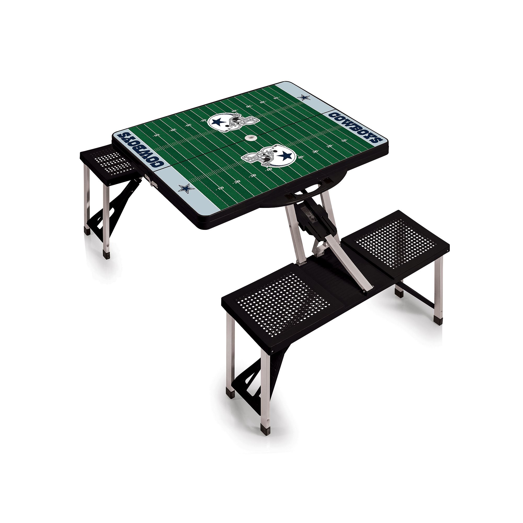 Dallas Cowboys Portable Sports Field Picnic Table, Black