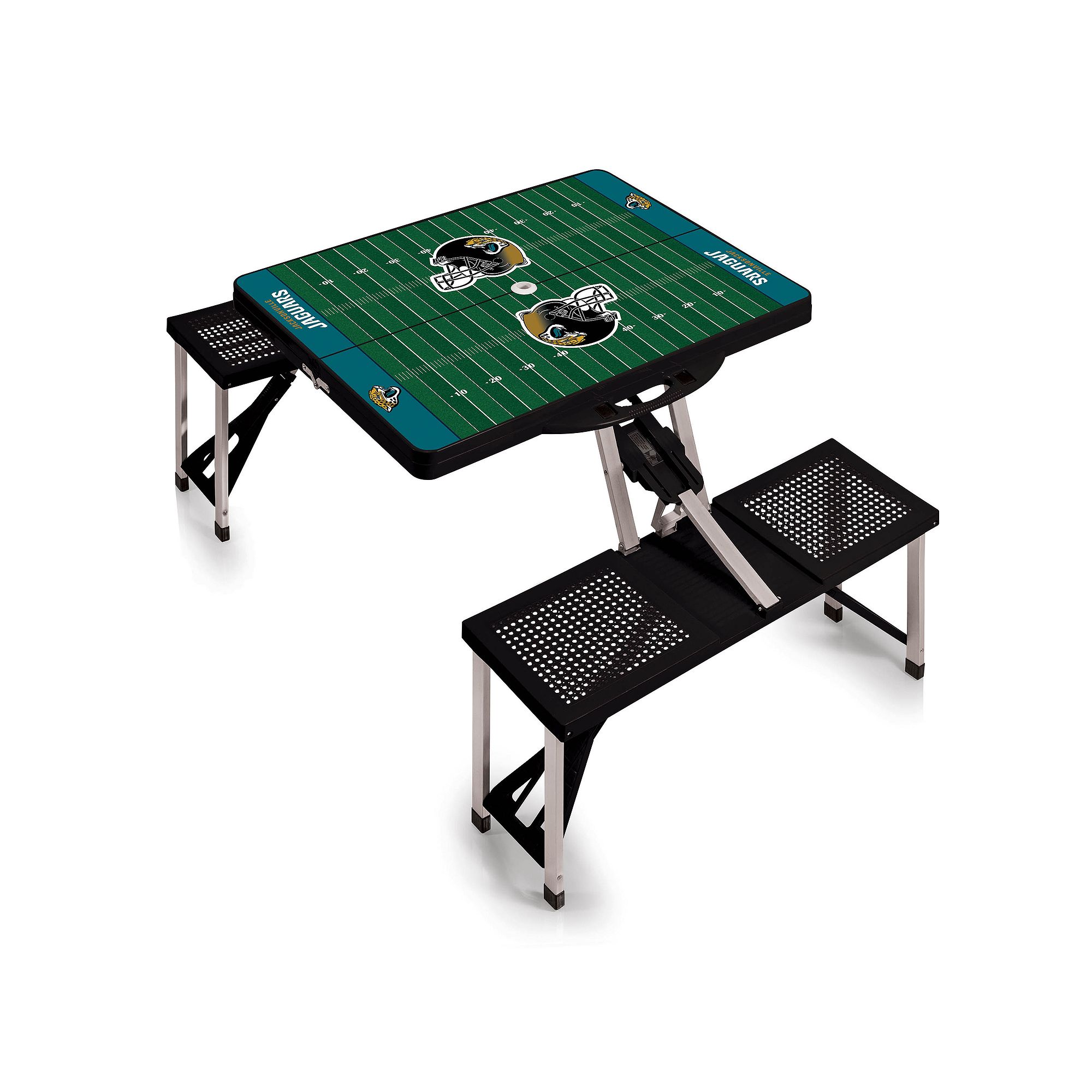 Jacksonville Jaguars Portable Sports Field Picnic Table, Black