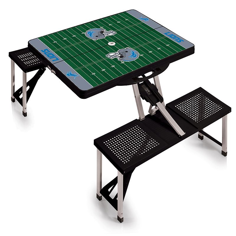 Detroit Lions Portable Sports Field Picnic Table, Black