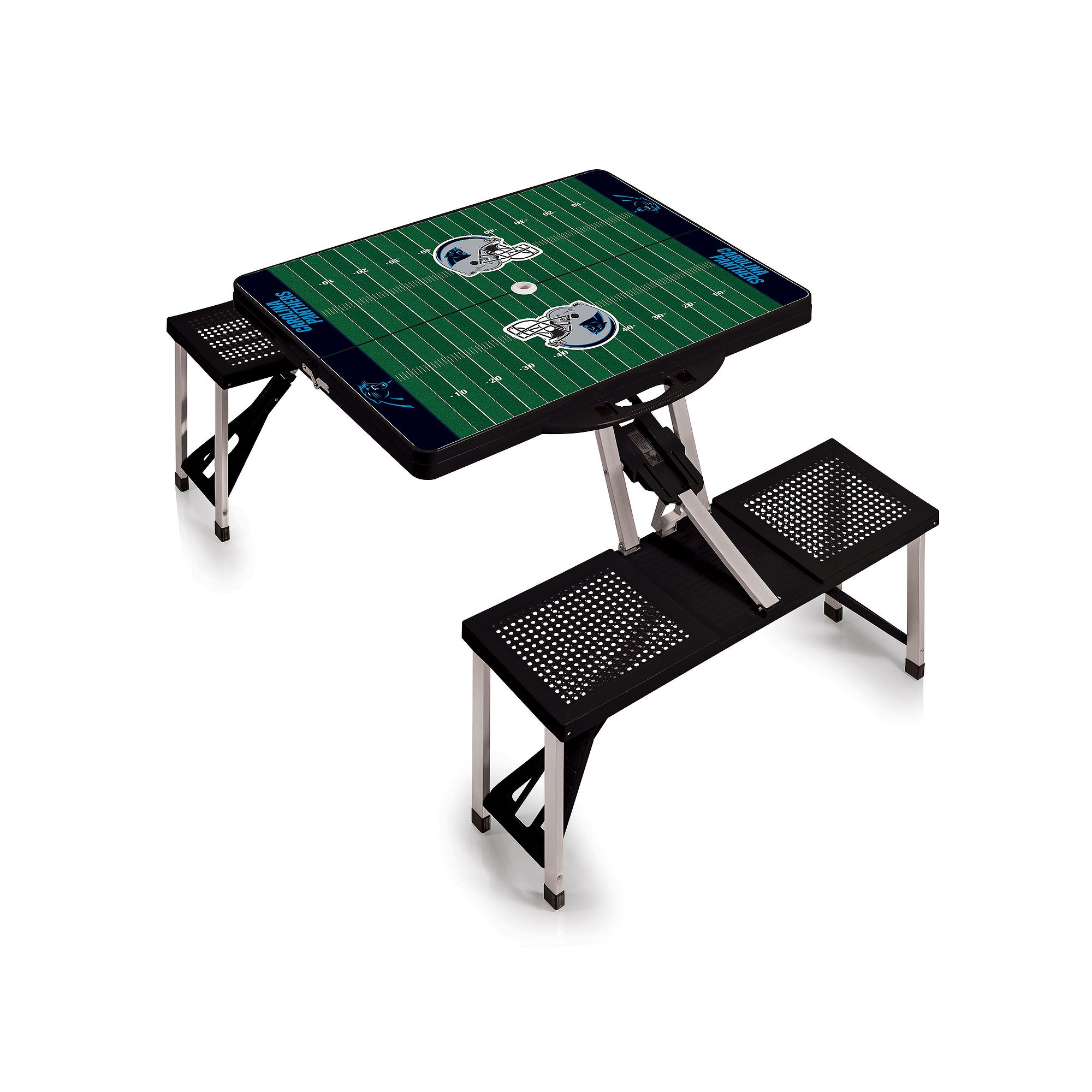 Carolina Panthers Portable Sports Field Picnic Table, Black