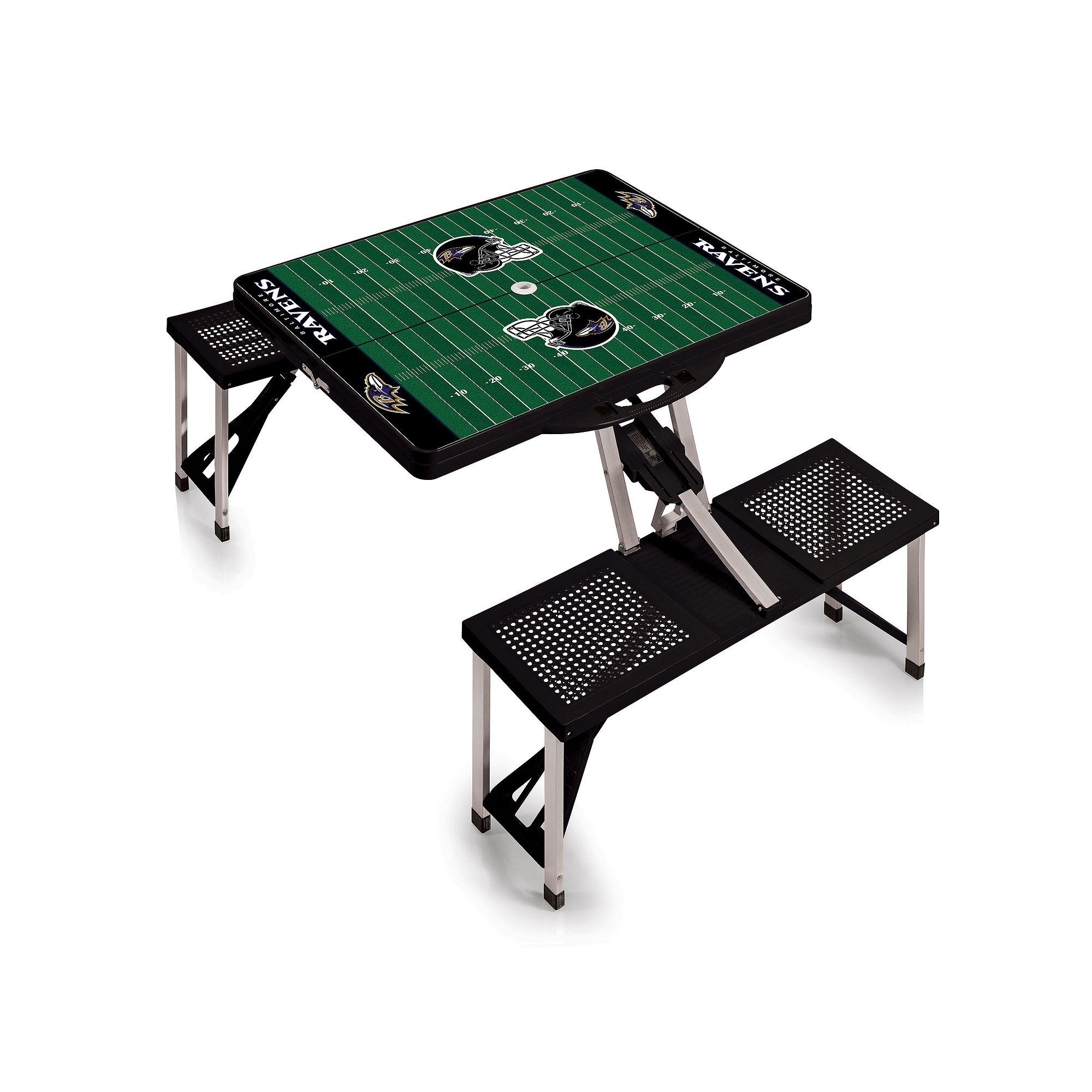 Baltimore Ravens Portable Sports Field Picnic Table, Black