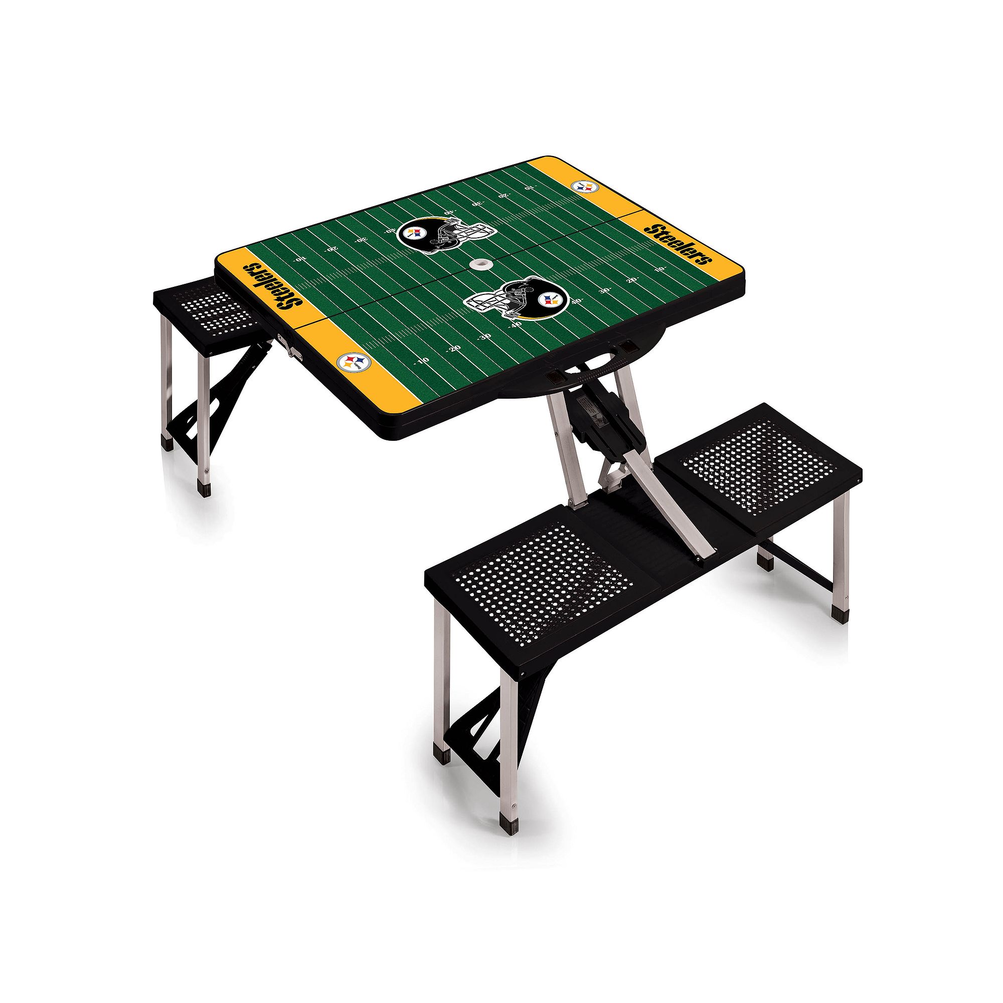 Pittsburgh Steelers Portable Sports Field Picnic Table, Black