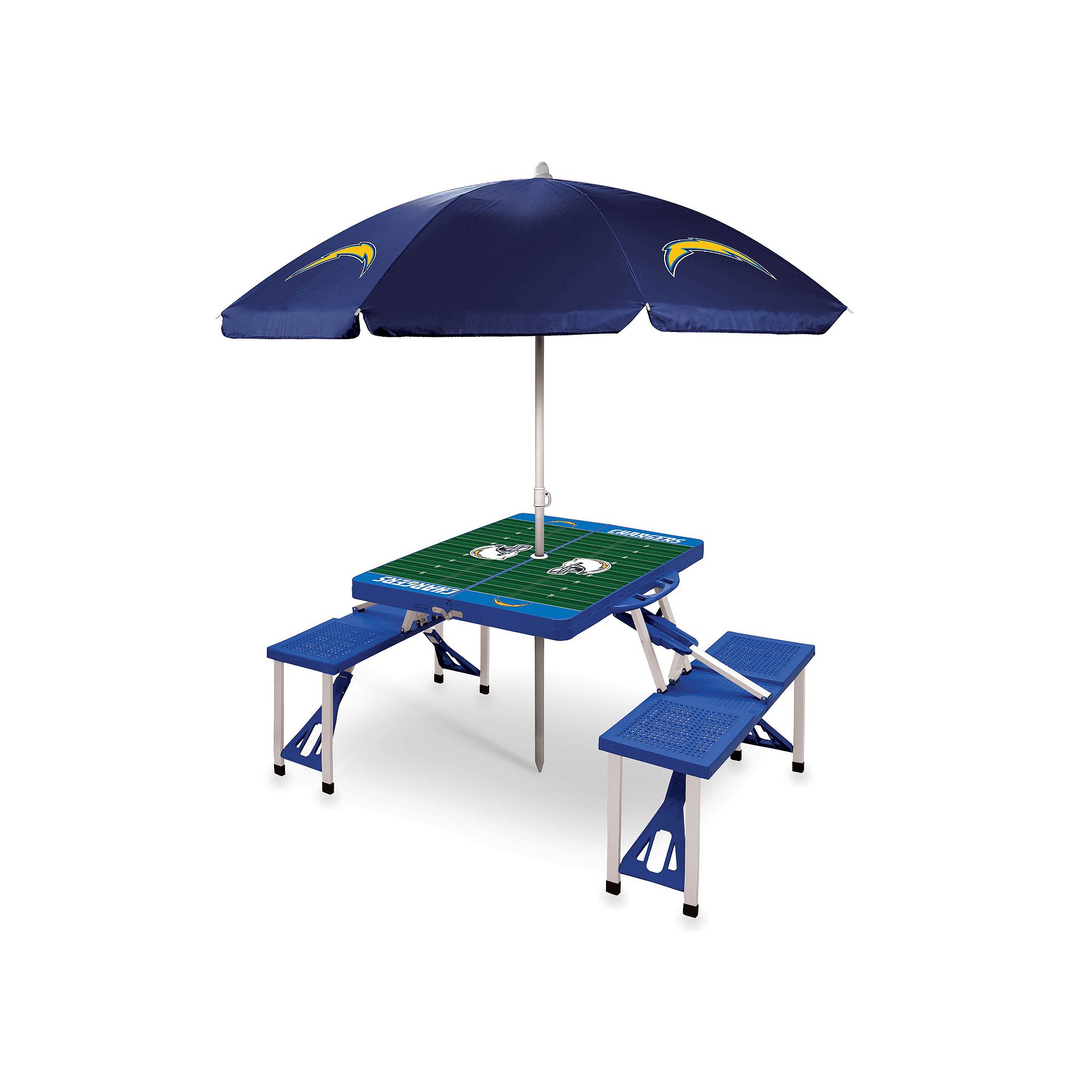 Los Angeles Chargers Portable Sports Field Picnic Table, Blue