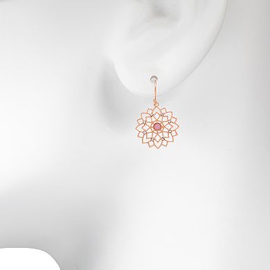 LC Lauren Conrad Filigree Flower Drop Earrings