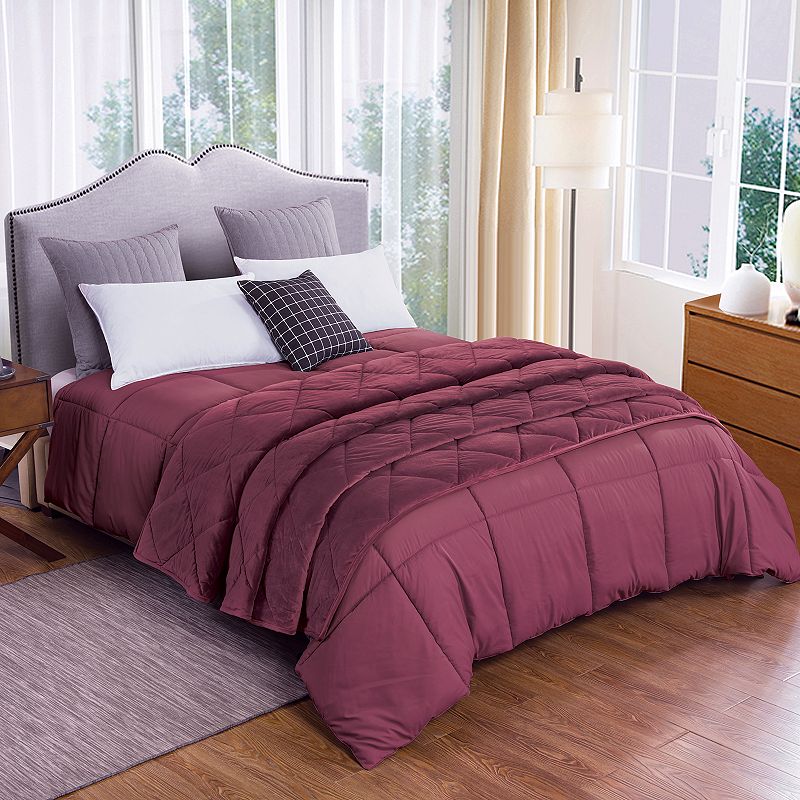 Dream On Velvet Blanket & Down-Alternative Comforter, Red, Full/Queen